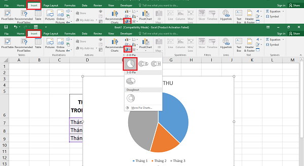 3 bước đơn giản trong cách vẽ biểu đồ tròn trong Excel