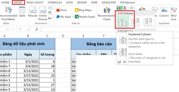 Hướng dẫn các bước vẽ biểu đồ so sánh trong Excel
