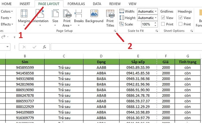 Hướng dẫn bỏ đánh số trang trong Excel