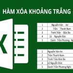 Cách dùng các hàm xóa khoảng trắng trong Excel đơn giản nhất